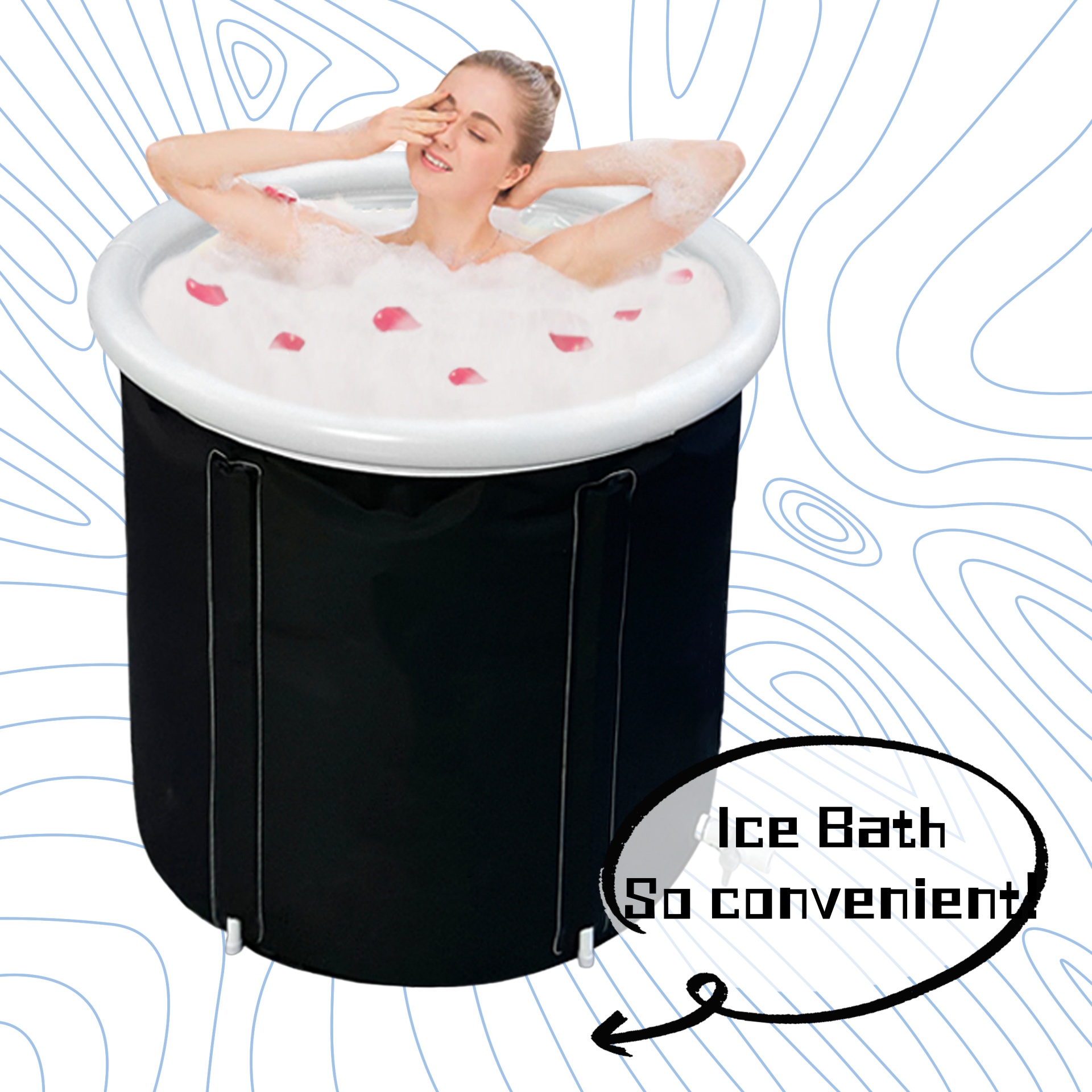 Inflatable Ice Bath Tub for Recovery Therapy | Portable Foldable Design