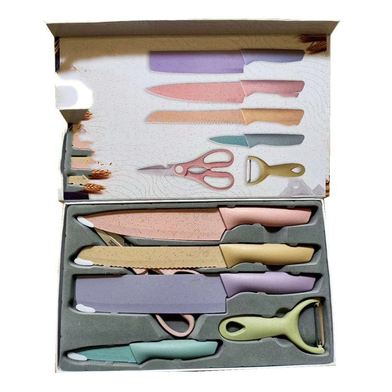 Colorful Chef Cooking Gift Set - Wheat Straw Knives