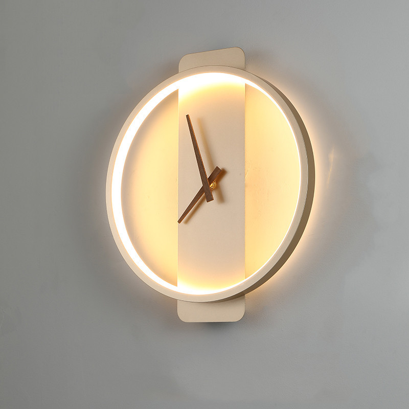 Nordic Wall Lamp Bedroom - Stylish Bedside Clock Modeling Lamp