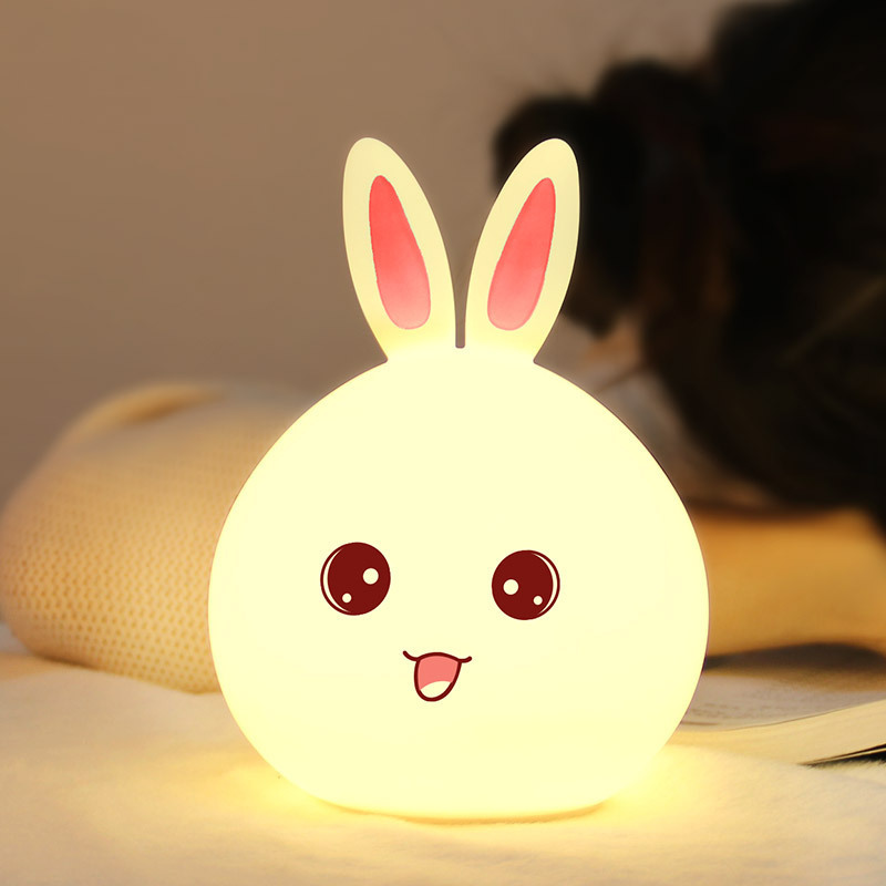 Rabbit Night Lamp Colorful Lights - Cute LED Animal Lamps