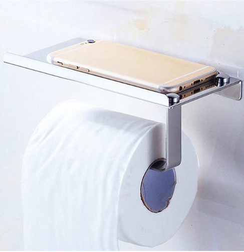 Stainless Steel Bathroom Accessories: Towel Rack & Tissue Holder