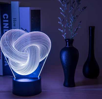 Abstract LED Night Light: Colorful 3D Table Lamp Decoration