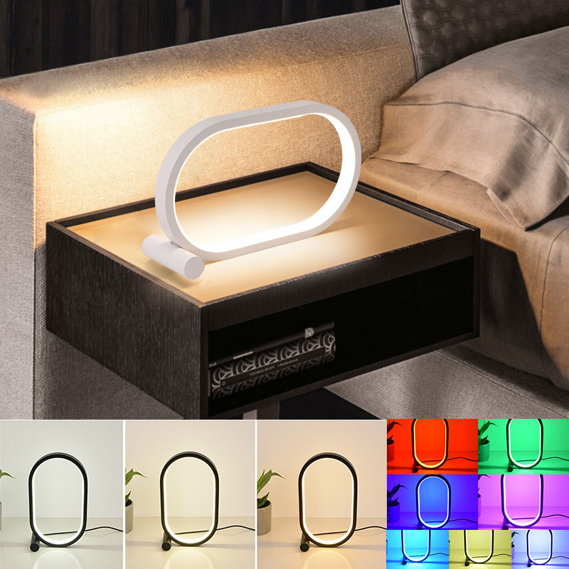 Modern Touch Control Lamp | USB Plug-In Oval Acrylic Lamp