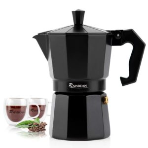 Espresso Maker Classic Cafe: Stovetop Moka Pot for Gas/Electric