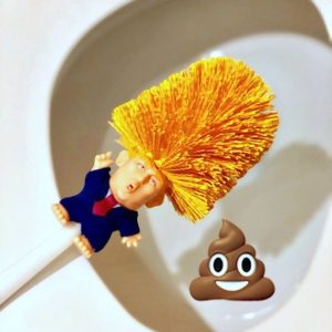 Donald Trump Toilet Brush - Clean Humor for Your Bathroom