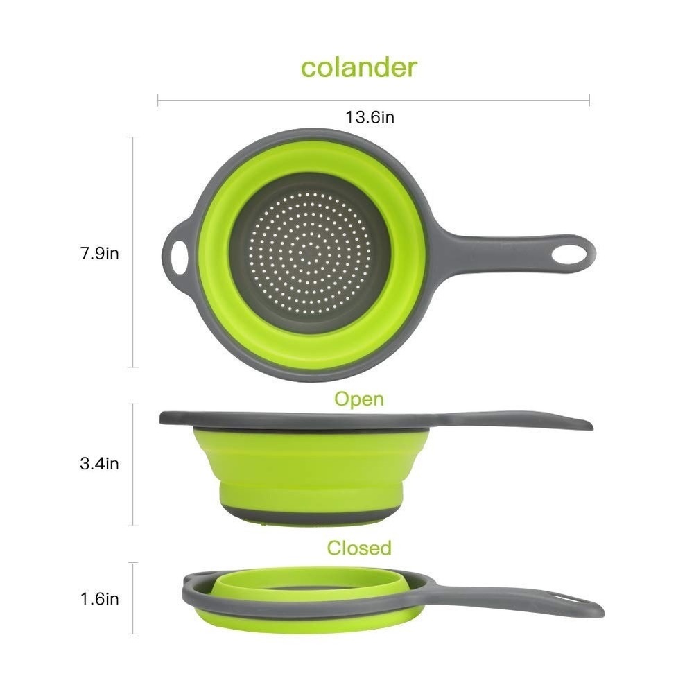 Collapsible Round Colander | Space-Saving Kitchen Strainer