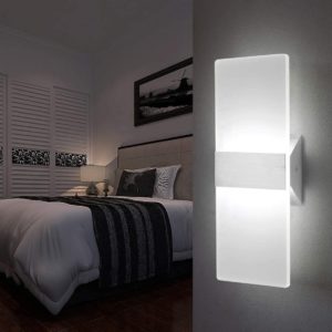 LED Wall Sconce Cool White: Modern 12W Lamp