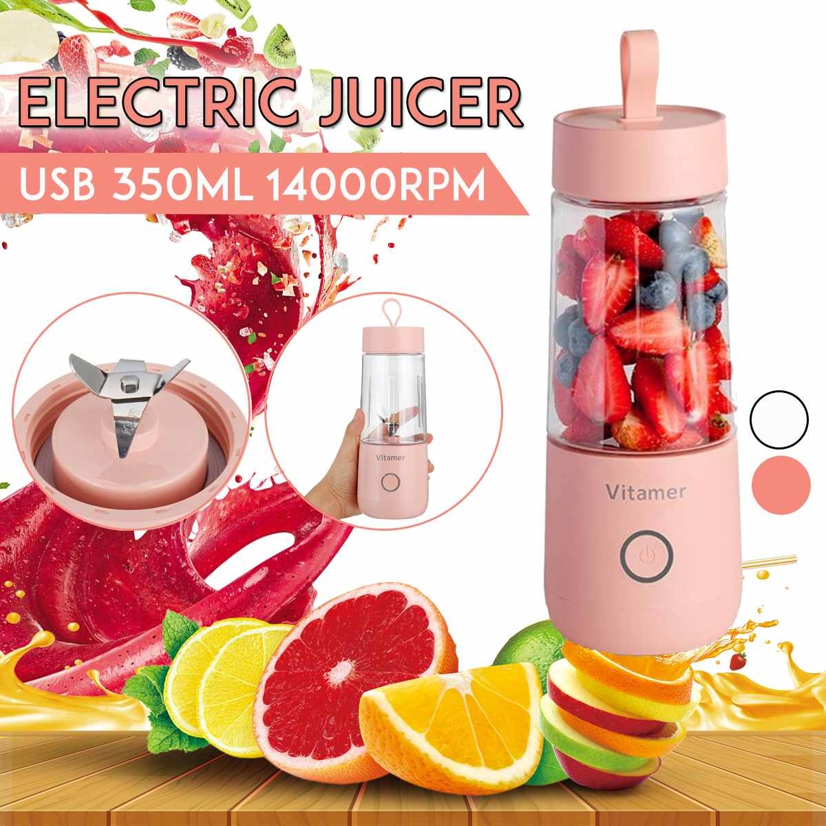 Portable Blender Juicer USB Rechargeable Mixer - Fresh Smoothies