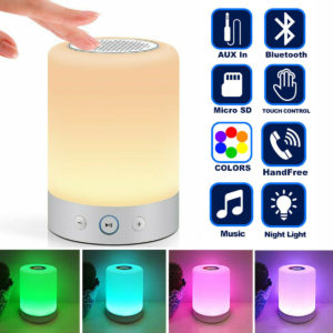 Wireless Night Light Speaker - Color Changing Desk Lamp